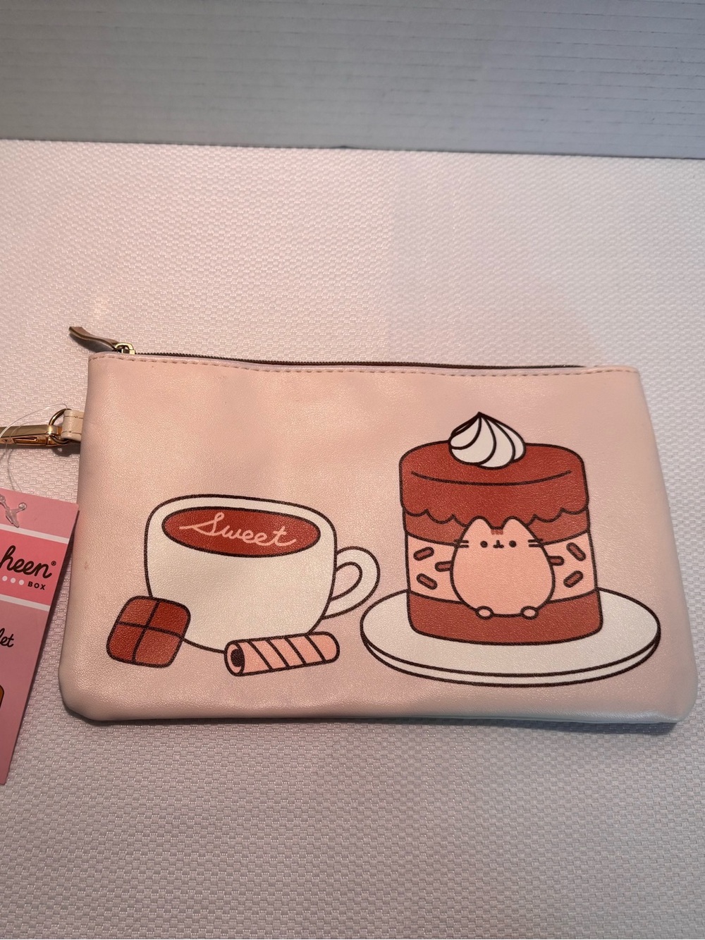Pusheen Sweet Dessert Wristlet NWT Kawaii Cat Clutch Pouch